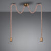 Κρεμαστό Φωτιστικό Trio Lighting   E27 Αντικέ Ορείχαλκος Μεταλλικό    310100204