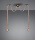 Κρεμαστό Φωτιστικό Trio Lighting   E27 Αντικέ Ορείχαλκος Μεταλλικό    310100204