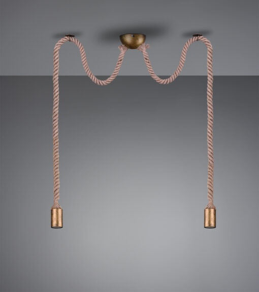 Κρεμαστό Φωτιστικό Trio Lighting   E27 Αντικέ Ορείχαλκος Μεταλλικό    310100204
