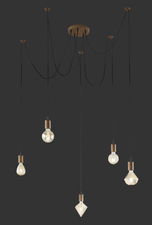 Κρεμαστό Φωτιστικό Trio Lighting   E27 Χαλκός Αντικέ Μεταλλικό    310100562