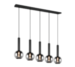 Κρεμαστό Φωτιστικό Trio Lighting CLAYTON  5x E27 Μαύρο Ματ Μεταλλικό   – 310300532