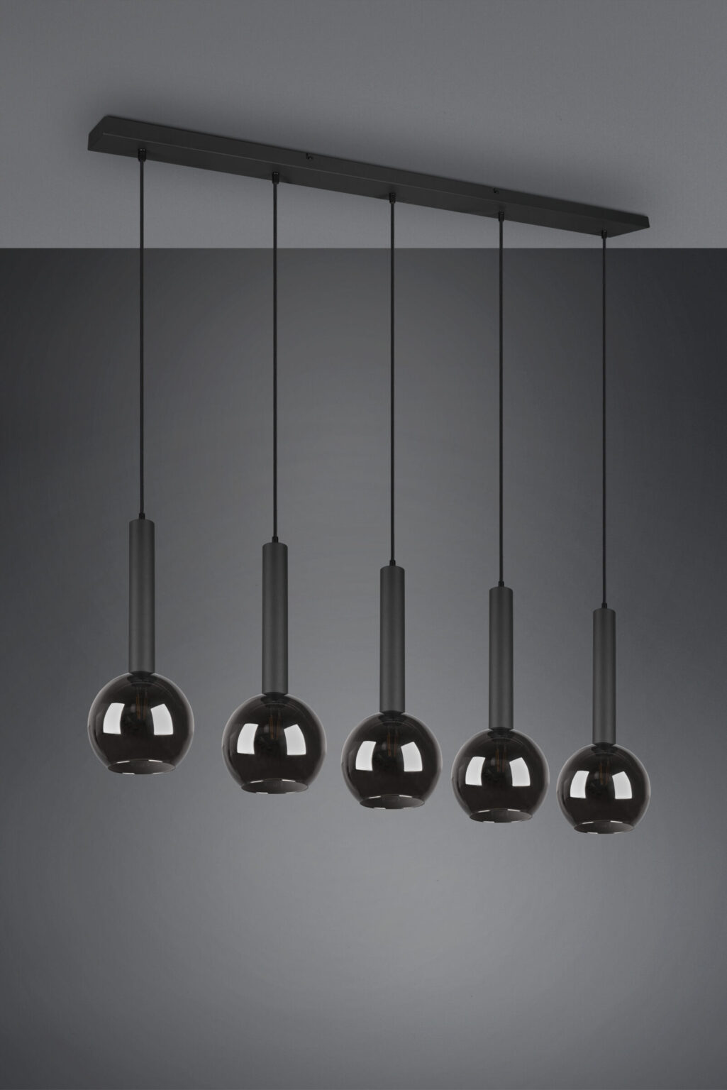 Κρεμαστό Φωτιστικό Trio Lighting CLAYTON  5x E27 Μαύρο Ματ Μεταλλικό   – 310300532