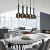 Κρεμαστό Φωτιστικό Trio Lighting CLAYTON  5x E27 Μαύρο Ματ Μεταλλικό   – 310300532