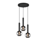 Κρεμαστό Φωτιστικό Trio Lighting CLAYTON  3x E27 Μαύρο Ματ Μεταλλικό   – 310390332