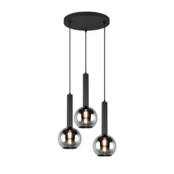 Κρεμαστό Φωτιστικό Trio Lighting CLAYTON  3x E27 Μαύρο Ματ Μεταλλικό   – 310390332