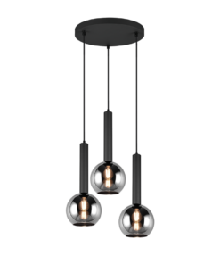 Κρεμαστό Φωτιστικό Trio Lighting CLAYTON  3x E27 Μαύρο Ματ Μεταλλικό   – 310390332