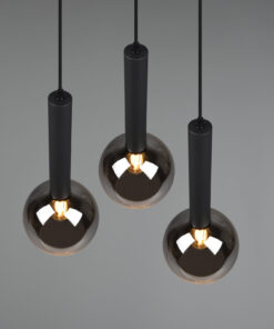 Κρεμαστό Φωτιστικό Trio Lighting CLAYTON  3x E27 Μαύρο Ματ Μεταλλικό   – 310390332