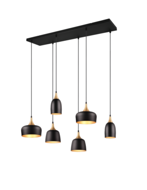 Κρεμαστό Φωτιστικό Trio Lighting 6xE14 Μαύρου Χρώματος – 310500632