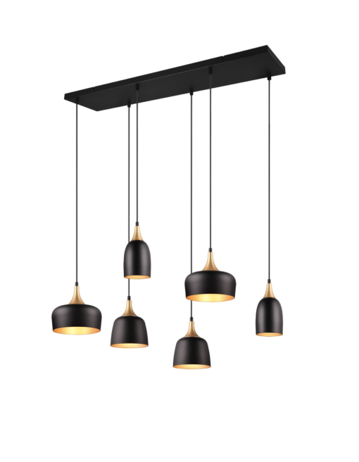 Κρεμαστό Φωτιστικό Trio Lighting 6xE14 Μαύρου Χρώματος – 310500632