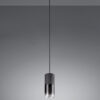 Κρεμαστό Φωτιστικό Trio Lighting 1x E27 Μαύρο Ματ Μεταλλικό με Φιμέ Γυαλί –  310600132