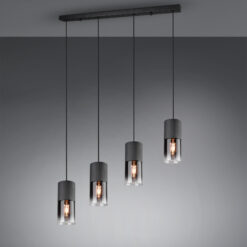 Κρεμαστό Φωτιστικό Trio Lighting   E27 Μαύρο Ματ Μεταλλικό    310600432