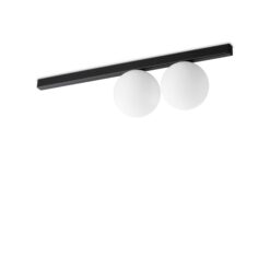 IDEAL LUX Φωτιστικό Οροφής BINOMIO 2XG9 Μαύρου Χρώματος – 310671