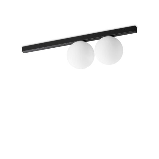 IDEAL LUX Φωτιστικό Οροφής BINOMIO 2XG9 Μαύρου Χρώματος – 310671