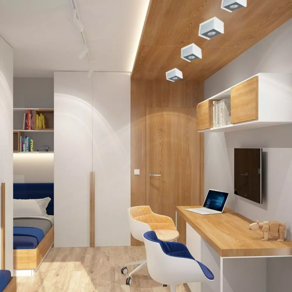 Επιφανειακό φωτιστικό Spot GU10 Γύψινο Τετράγωνο με λευκό & χρώμιο σώμα V-TAC – 3116