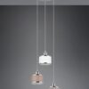 Κρεμαστό Φωτιστικό Ροζέτα KAPRUN Trio Lighting 3x E14 Νίκελ με Λευκό-Γκρι-Καφέ Αμπαζουρ – 311630306