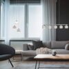 Κρεμαστό Φωτιστικό Ράγα Trio Lighting 5x E14 Χρώματος Χρώμιο με Γκρι Αμπαζουρ – 311600506