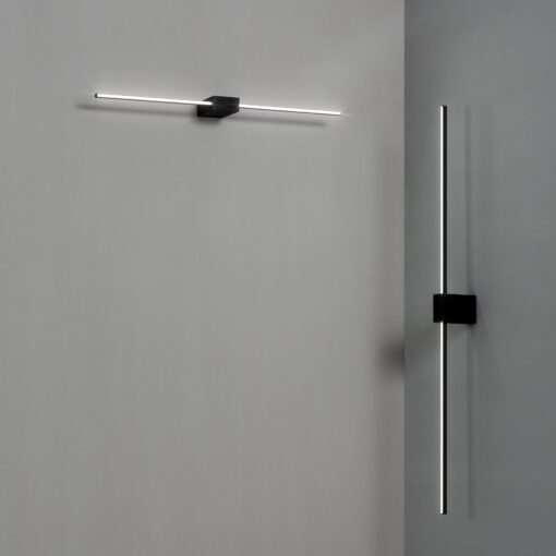 IDEAL LUX Επιτοίχιο Φωτιστικό THEO LED 20.5W 3000K Μαύρου Χρώματος – 311784