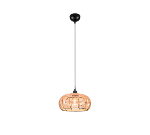 Κρεμαστό Φωτιστικό Trio Lighting INGA  1x E27 Φυσικό Rattan   – 312200136