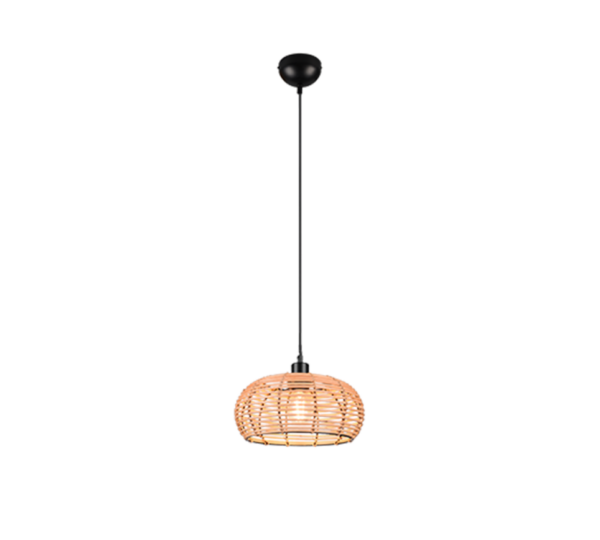 Κρεμαστό Φωτιστικό Trio Lighting INGA  1x E27 Φυσικό Rattan   – 312200136
