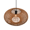 Κρεμαστό Φωτιστικό Trio Lighting E27  Sisal & Μαύρο Ματ – 312300136