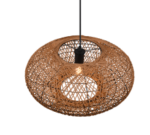 Κρεμαστό Φωτιστικό Trio Lighting E27  Sisal & Μαύρο Ματ – 312300136