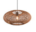 Κρεμαστό Φωτιστικό Trio Lighting E27  Sisal & Μαύρο Ματ – 312300136