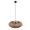 Κρεμαστό Φωτιστικό Trio Lighting E27  Sisal & Μαύρο Ματ – 312300136