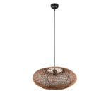 Κρεμαστό Φωτιστικό Trio Lighting E27  Sisal & Μαύρο Ματ – 312300136