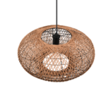 Κρεμαστό Φωτιστικό Trio Lighting E27  Sisal & Μαύρο Ματ – 312300136