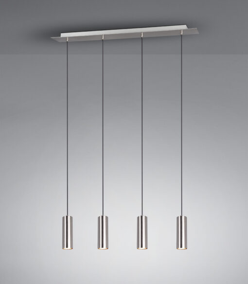Κρεμαστό Φωτιστικό Trio Lighting   4xGU10 Νίκελ Ματ Μεταλλικό    312400407