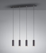 Κρεμαστό Φωτιστικό Trio Lighting   4xGU10 Μαύρο Ματ Μεταλλικό    312400432