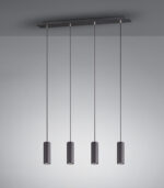 Κρεμαστό Φωτιστικό Trio Lighting   4xGU10 Μαύρο Ματ Μεταλλικό    312400432