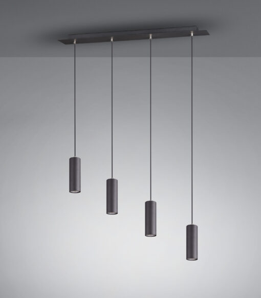 Κρεμαστό Φωτιστικό Trio Lighting   4xGU10 Μαύρο Ματ Μεταλλικό    312400432