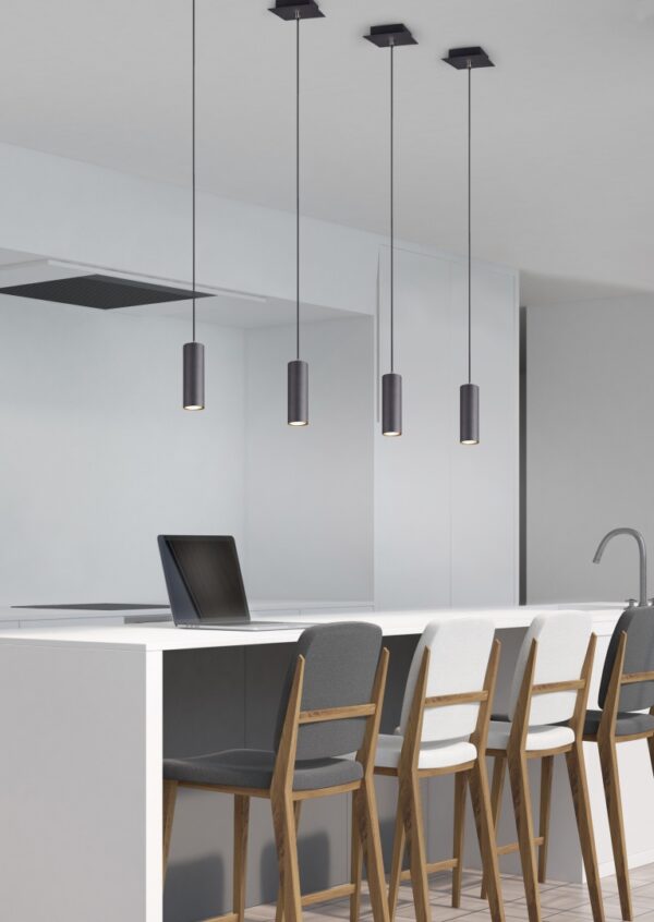 Κρεμαστό Φωτιστικό Trio Lighting   4xGU10 Μαύρο Ματ Μεταλλικό    312400432