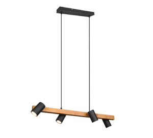 Κρεμαστό Φωτιστικό Trio Lighting MARLEY  4x GU10 Μαύρο Ματ Μεταλλικό   – 312490432