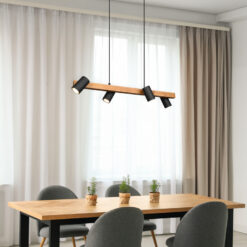 Κρεμαστό Φωτιστικό Trio Lighting MARLEY  4x GU10 Μαύρο Ματ Μεταλλικό   – 312490432