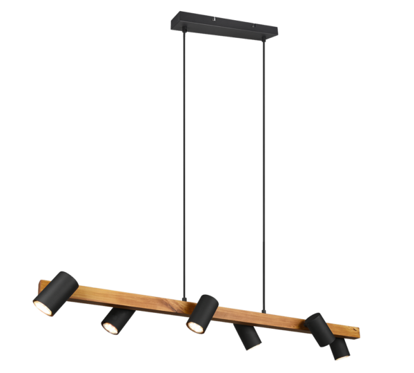 Κρεμαστό Φωτιστικό Trio Lighting MARLEY  6x GU10 Μαύρο Ματ Μεταλλικό   – 312490632