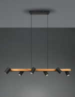 Κρεμαστό Φωτιστικό Trio Lighting MARLEY  6x GU10 Μαύρο Ματ Μεταλλικό   – 312490632