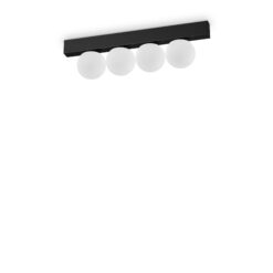 IDEAL LUX Φωτιστικό Οροφής PING PONG LED 12W 3000K Μαύρου Χρώματος – 313283