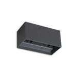 IDEAL LUX Επιτοίχιο Φωτιστικό Βεράντας ATOM LED 25W 3000K IP54 Ανθρακί Χρώματος – 313412