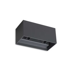 IDEAL LUX Επιτοίχιο Φωτιστικό Βεράντας ATOM LED 25W 3000K IP54 Ανθρακί Χρώματος – 313412
