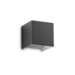 IDEAL LUX Επιτοίχιο Φωτιστικό Βεράντας ATOM LED 12W 3000K IP54 Χρώματος Ανθρακί – 313429