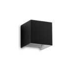 IDEAL LUX Επιτοίχιο Φωτιστικό Βεράντας ATOM LED 12W 3000K IP54 Μαύρου Χρώματος – 313450