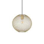 IDEAL LUX Κρεμαστό Φωτιστικό NET 1xE27 Χρυσού Χρώματος – 313771