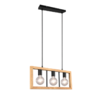 Κρεμαστό Φωτιστικό Trio Lighting 3χE27   Μαύρο Ματ Μεταλλικό    – 313800332