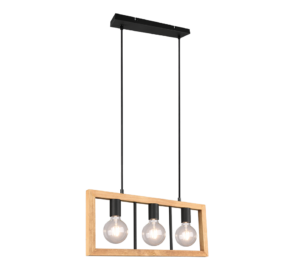 Κρεμαστό Φωτιστικό Trio Lighting 3χE27   Μαύρο Ματ Μεταλλικό    – 313800332