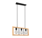 Κρεμαστό Φωτιστικό Trio Lighting 3χE27   Μαύρο Ματ Μεταλλικό    – 313800332
