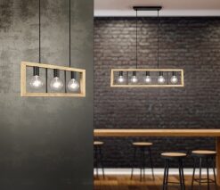 Κρεμαστό Φωτιστικό Trio Lighting 3χE27   Μαύρο Ματ Μεταλλικό    – 313800332