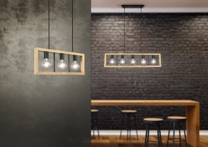 Κρεμαστό Φωτιστικό Trio Lighting 3χE27   Μαύρο Ματ Μεταλλικό    – 313800332