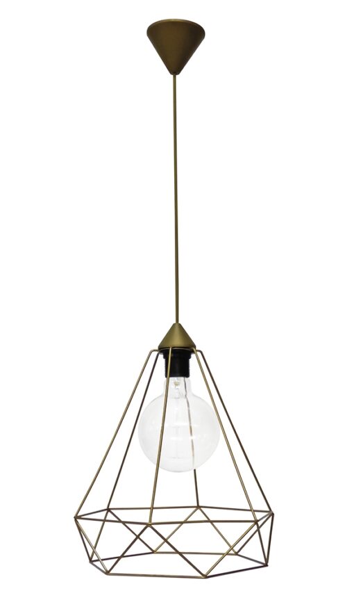 Φωτιστικό μονόφωτο μεταλλικό Χρυσό DM-01 NEW Heronia – 34-0348